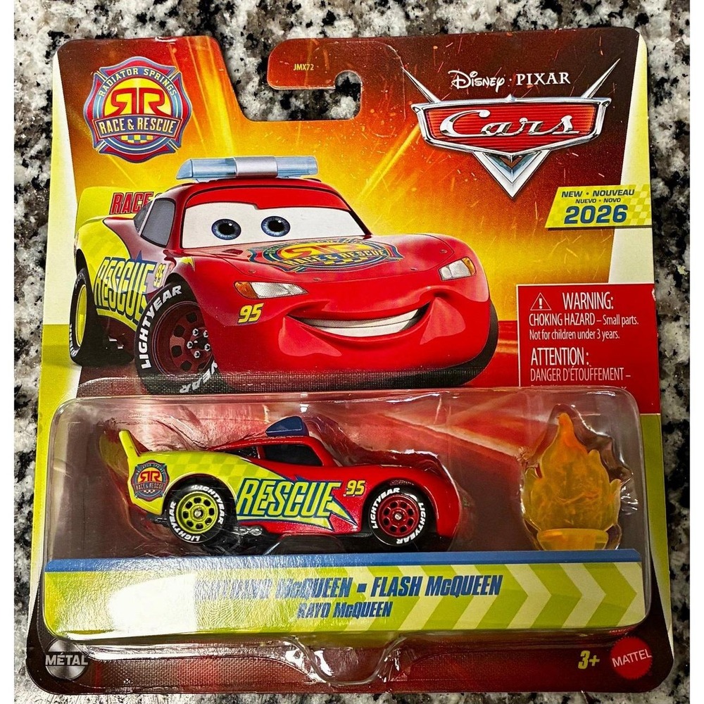 Disney Pixar Cars Race & Rescue Lightning McQueen Diecast New